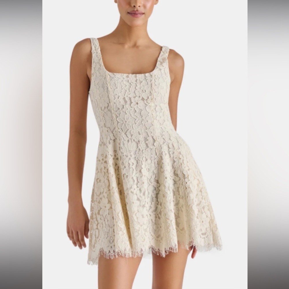 Steve Madden Cream Lace Mini Dress